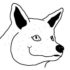 姪っ子のゆのちゃんが描いた、ねいろちゃんの線画イラスト